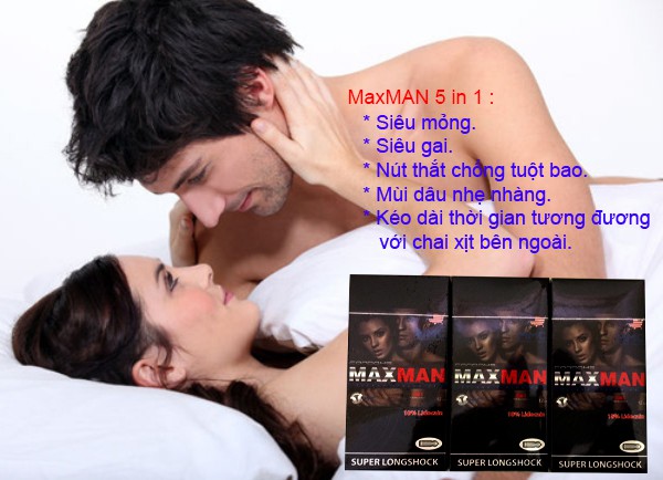 Combo 2 hộp bao Cao Su MaxMan 5 in 1 5